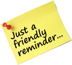 just a friendly reminder clipart