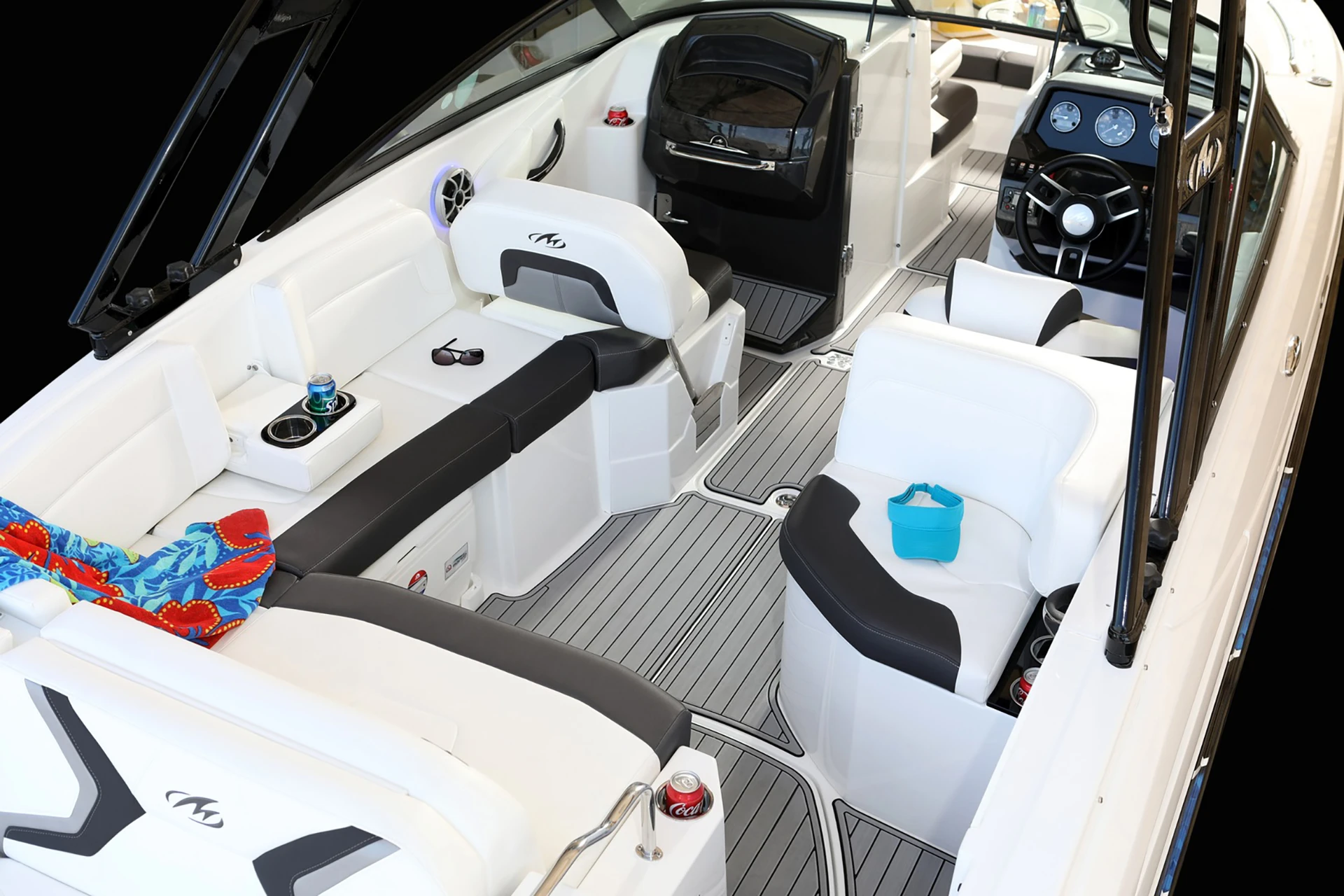 Full interior cockpit layout of the Monterey M6